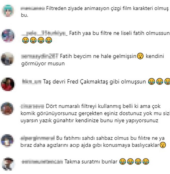 Fatih Ürek, fotoğrafına yaptığı filtrenin dozunu kaçırınca alay konusu oldu