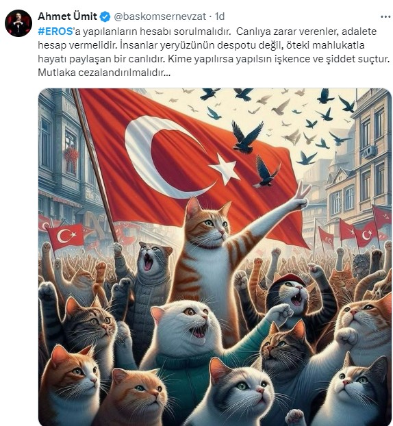 Kedi Eros'un katilinin serbest bırakılması sanat dünyasını küplere bindirtti