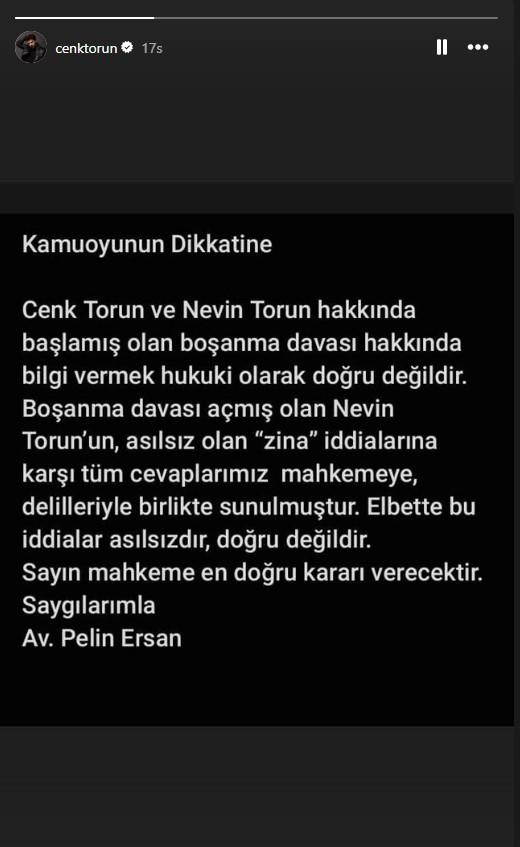 Cenk Torun ve Nevin Torun boşanıyor: Zina iddialarına yanıt geldi